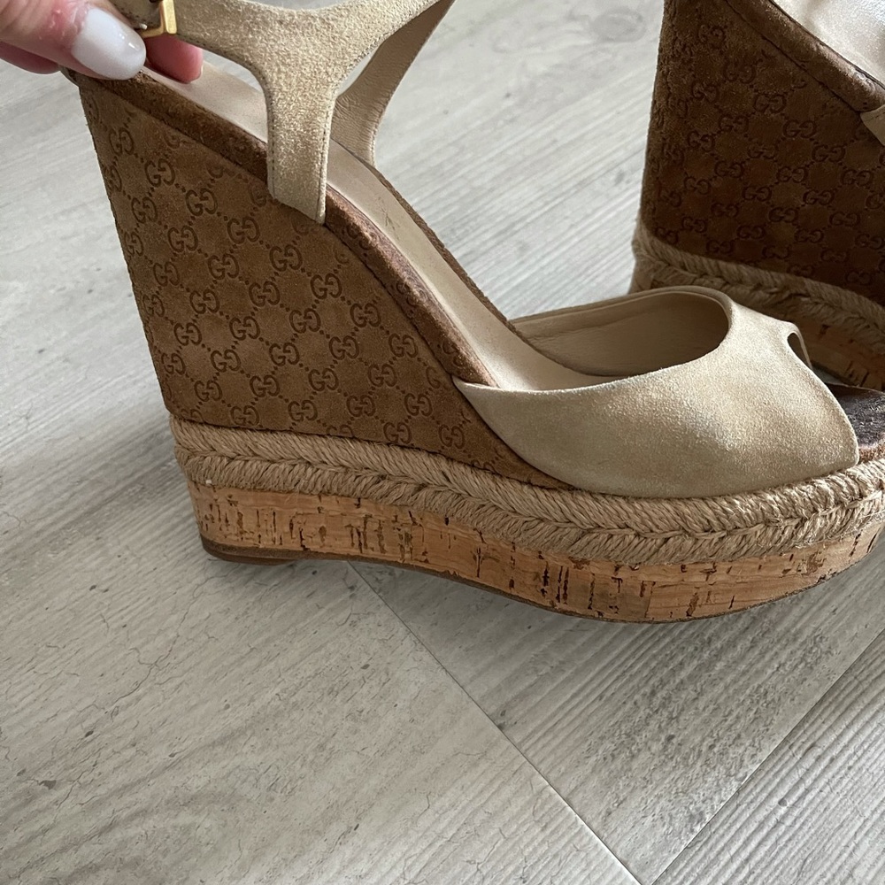 Gucci Suede Wedge
